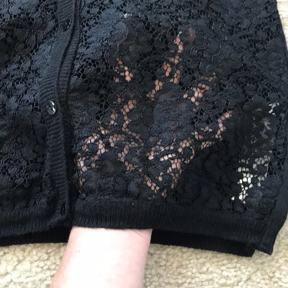 Zara Black Lace Front Cardigan - Picture 5 of 6